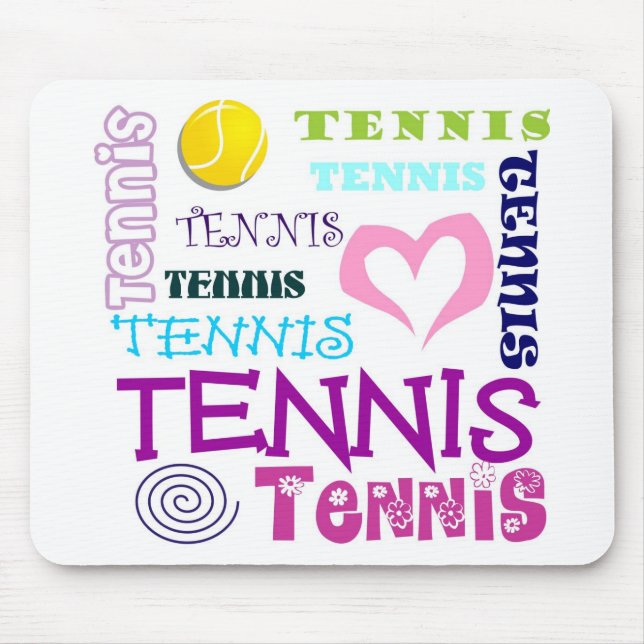 Tennis Repeating Mouse Mat (Front)