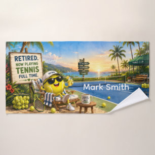 Tennis Retirement Bath Towel