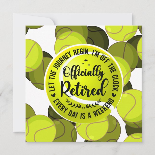 Tennis Retirement for Player and fan Card (Front)
