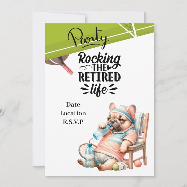 Tennis Retirement Invitation (Front)