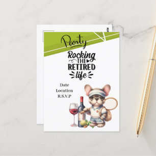 Tennis Retirement Postcard