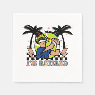 Tennis retirement retired player for party  napkin