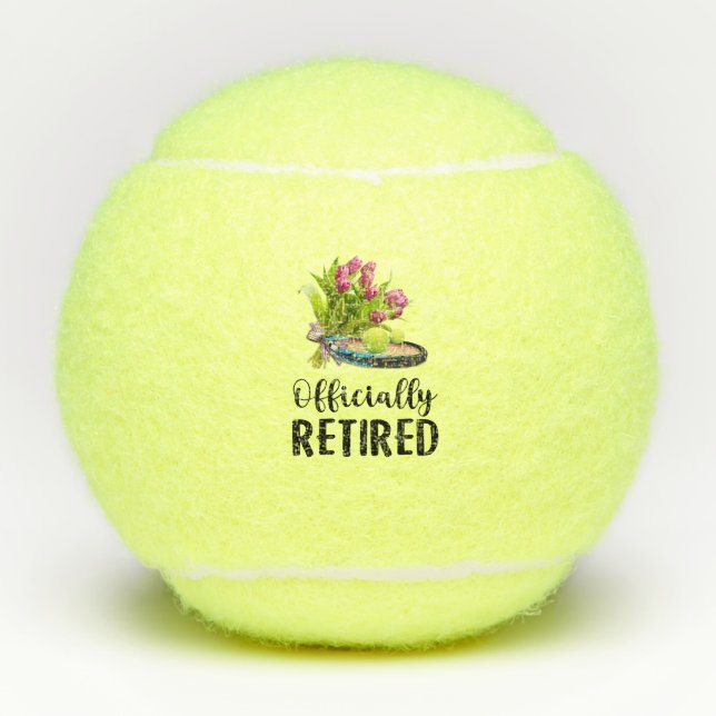 Tennis Retirement Tennis Balls (Front)