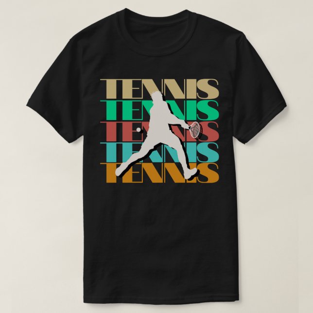 Tennis Retro Style T-Shirt (Design Front)
