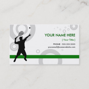tennis rings business card