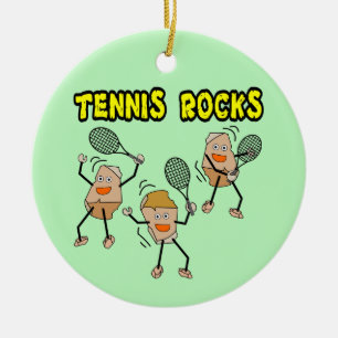Tennis Rocks Ceramic Tree Decoration