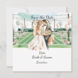 Tennis Save the date foe Tennis Player wedding