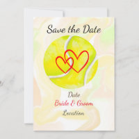 Tennis Save the date foe Tennis Player wedding