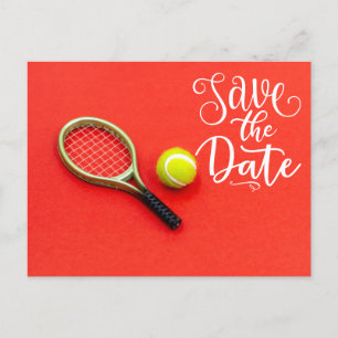 Tennis  Save the Date for Party Invitation    Postcard