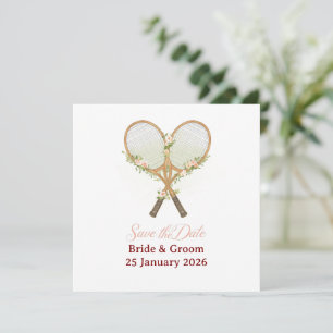 Tennis Save the date Invitation  for Wedding 