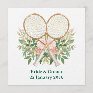 Tennis Save the date Invitation  for Wedding 