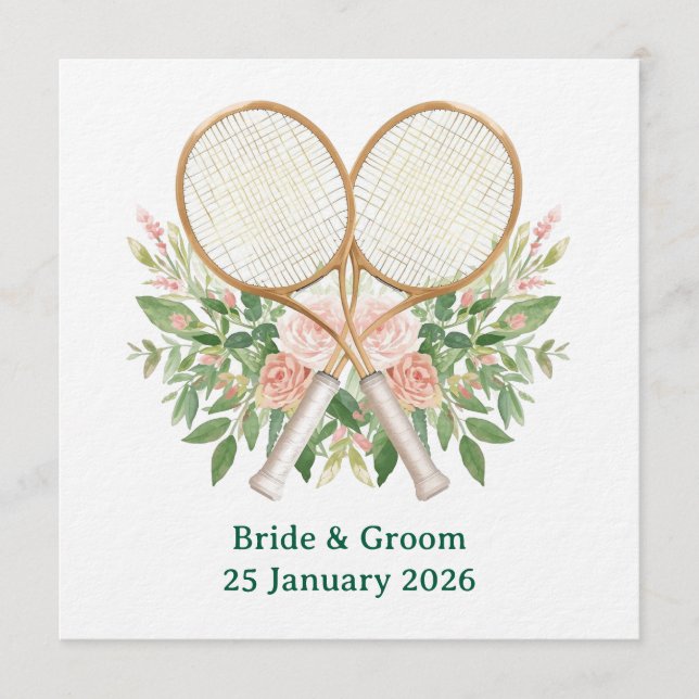 Tennis Save the date Invitation  for Wedding  (Front)