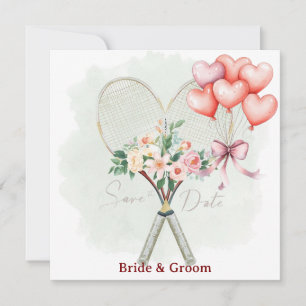 Tennis Save the date Invitation for Wedding