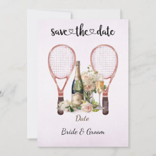 Tennis Save the date Wedding Party Invitation