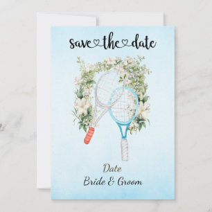 Tennis Save the date Wedding Party Invitation