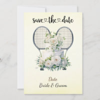 Tennis Save the date Wedding Party  Invitation