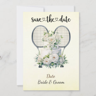 Tennis Save the date Wedding Party  Invitation