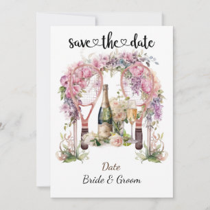 Tennis Save the date Wedding Party Invitation