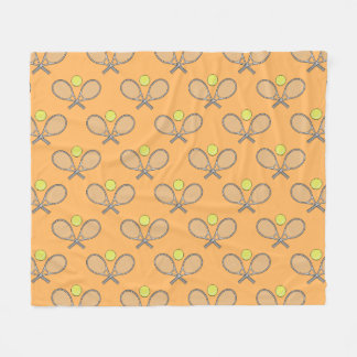 Tennis Seamless Pattern - Racket and Ball   Fleece Blanket
