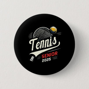 Tennis Senior 2025 Graduation Cl Of 2025 Graduate 6 Cm Round Badge