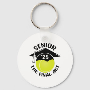 Tennis Senior 2025 The Final Set Graduation Cap  Key Ring