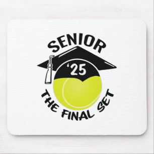 Tennis Senior 2025 The Final Set Graduation Cap Mouse Mat