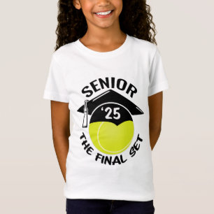 Tennis Senior 2025 The Final Set Graduation Cap T-Shirt