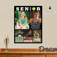 Tennis Senior Graduation 5 Photo Collage