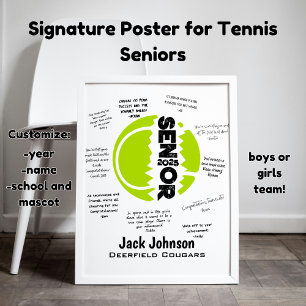 Tennis Senior Night Poster for Signatures