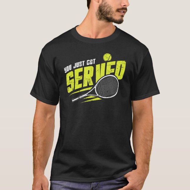 Tennis Service Landed Sport Sneaker T-Shirt (Front)