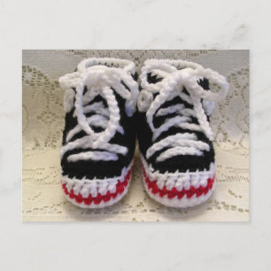 Tennis Shoes Baby Booties Postcard