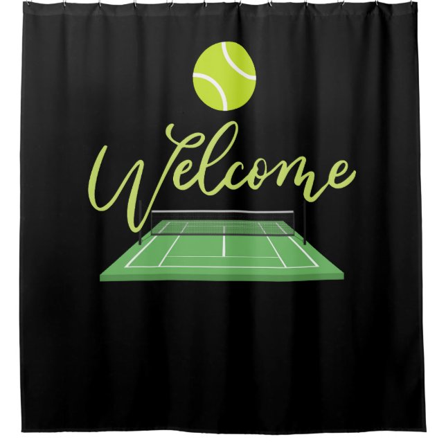 TENNIS Shower Curtain for Tennis Player (Front)