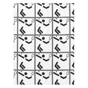 Tennis Silhouette Figure Tablecloth