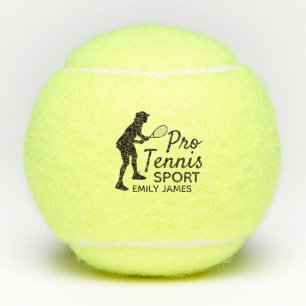 Tennis Silhouette, Pro Tennis Sport, Personalized Balls