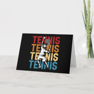 Tennis Silhouette Retro Colors Vintage Player Card