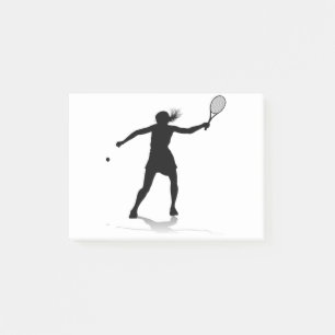 Tennis Silhouette Sport Player Woman Post-it Notes