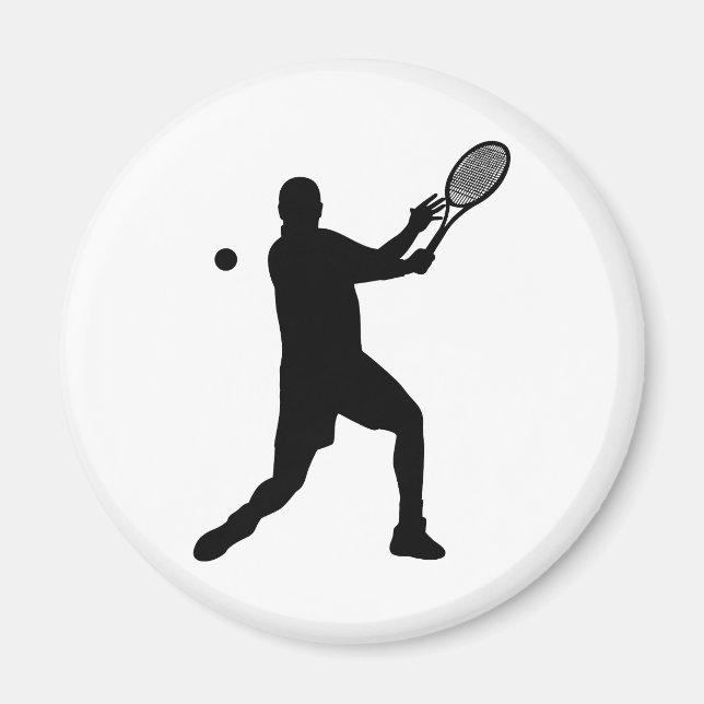 tennis silhouettes magnet (Front)