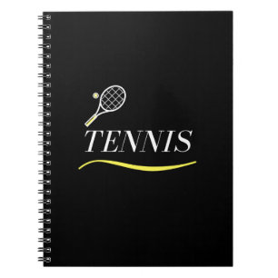 Tennis Simple Word and Racket Underlined Classy Notebook