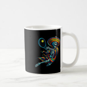 Tennis Skeleton Mexican Sombrero Cinco De Mayo Ten Coffee Mug