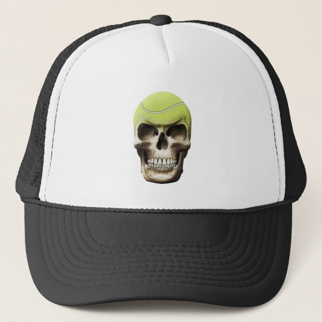 Tennis Skull Trucker Hat (Front)