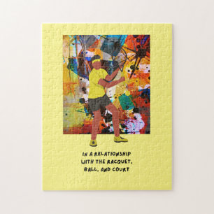 Tennis slogan for player  jigsaw puzzle