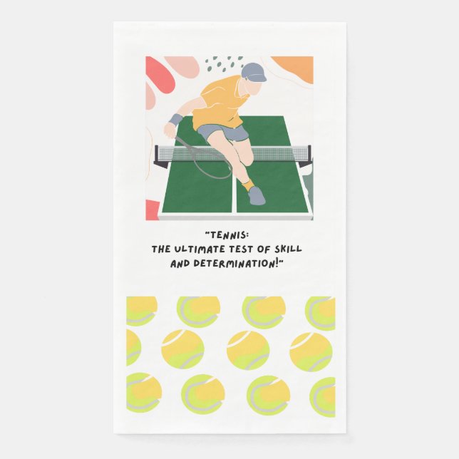 Tennis slogans for player party  napkin (Front)