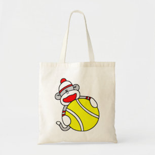 Tennis Sock Monkey Tote Bag