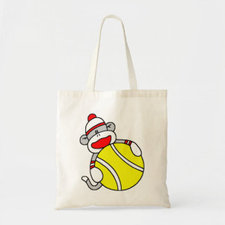 Tennis Sock Monkey Tote Bag