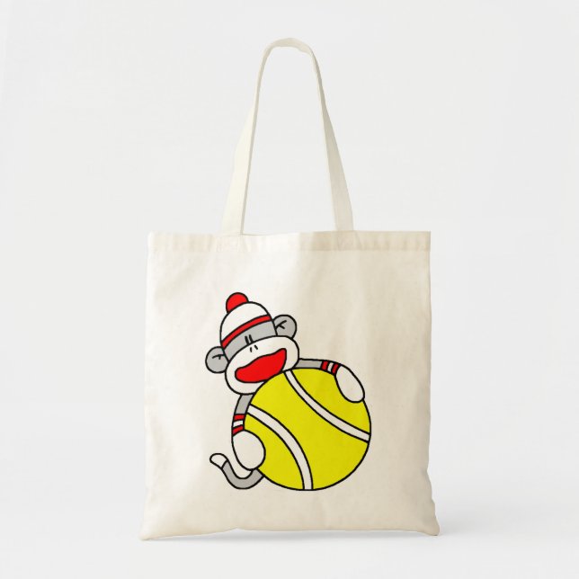 Tennis Sock Monkey Tote Bag (Front)