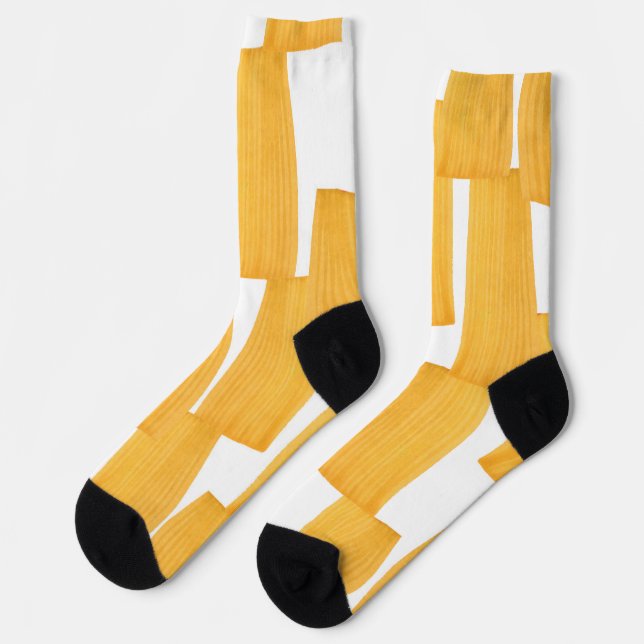 tennis socks with yellow collage (Left)