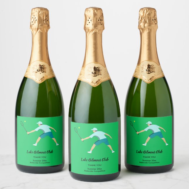 Tennis Sparkling Wine Label (Bottles)