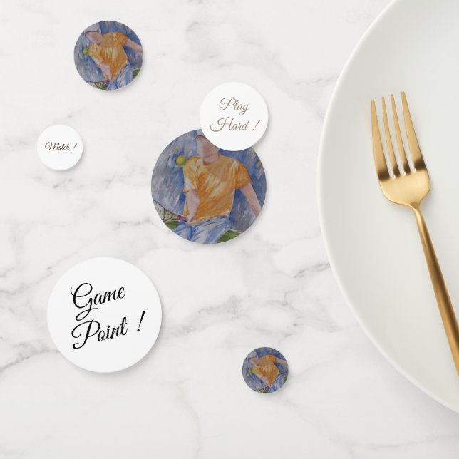 Tennis Sport Birthday Confetti (Group)