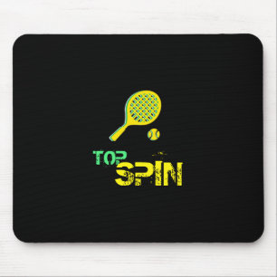 Tennis Sport Pop Art, Green & Yellow Racket & Ball Mouse Mat
