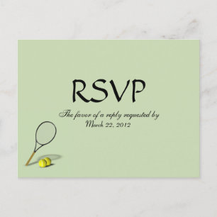 Tennis Sport RSVP Dinner Choices Postcard